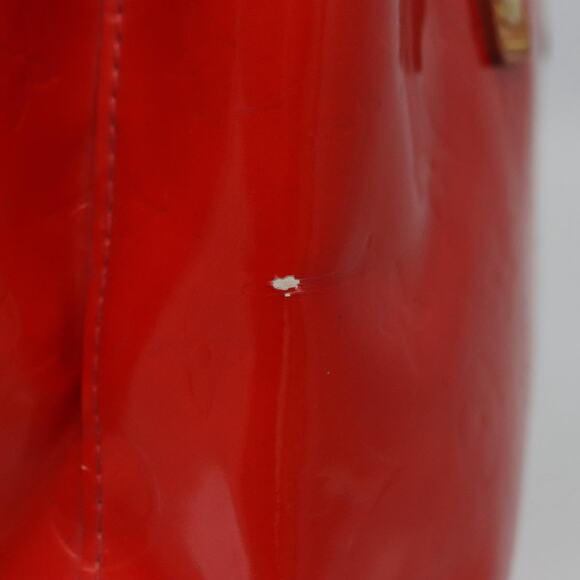 LOUIS VUITTON Monogram Vernis Reade PM Hand Bag Red Rouge M91088 - Picture 5 of 13